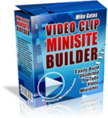 Product picture video clip mini site builder